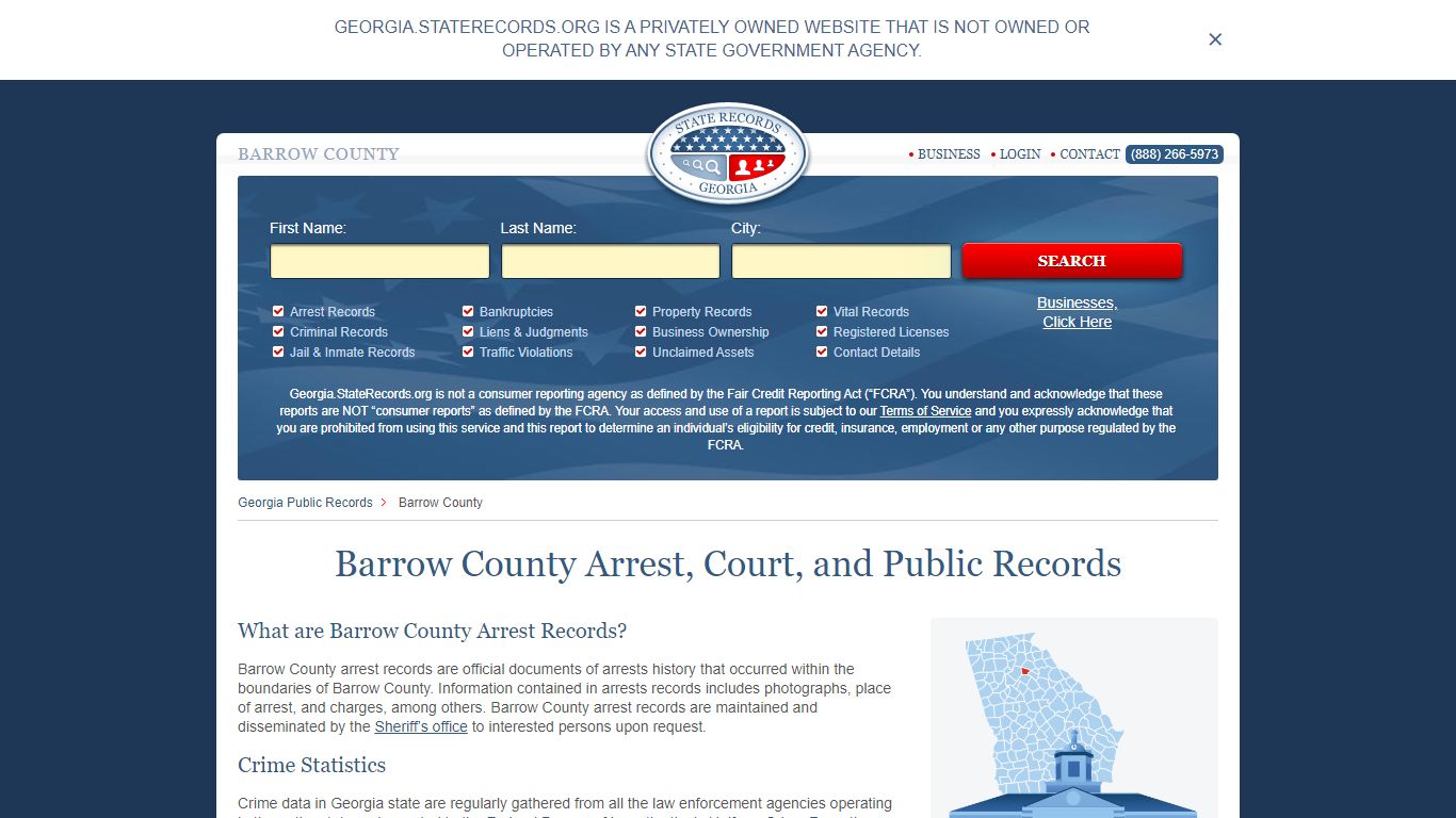 Barrow County Arrest, Court, and Public Records