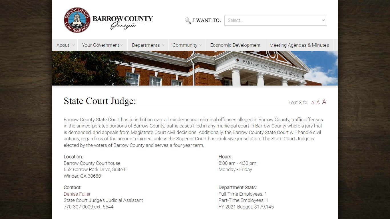 State Court Judge: - Barrow County, Georgia