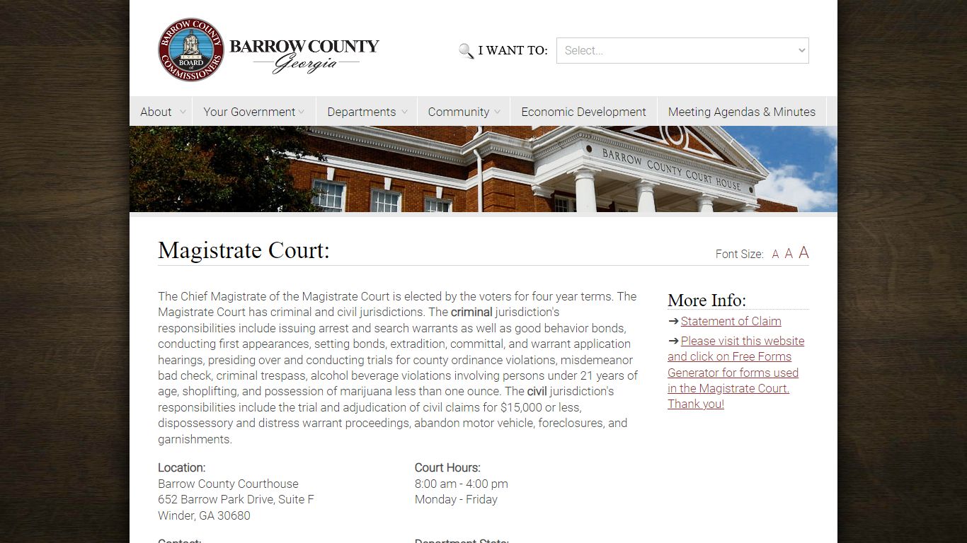 Barrow County Georgia Magistrate Court